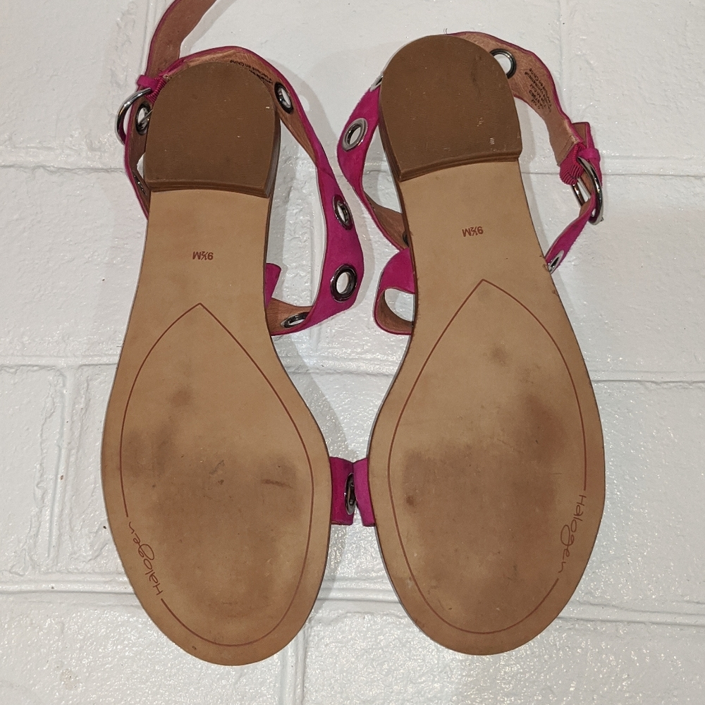 Halogen Elsie Magent strappy sandals with grommets - Picture 2 of 4